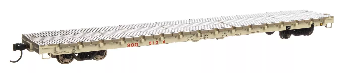 Walthers Mainline 910-5408 HO Scale 60′ PS Flatcar SOO Line 5124