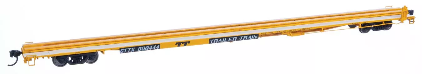 Walthers Mainline 910-5556 HO Scale G85 85′ Flatcar Trailer Train GTTX 300444