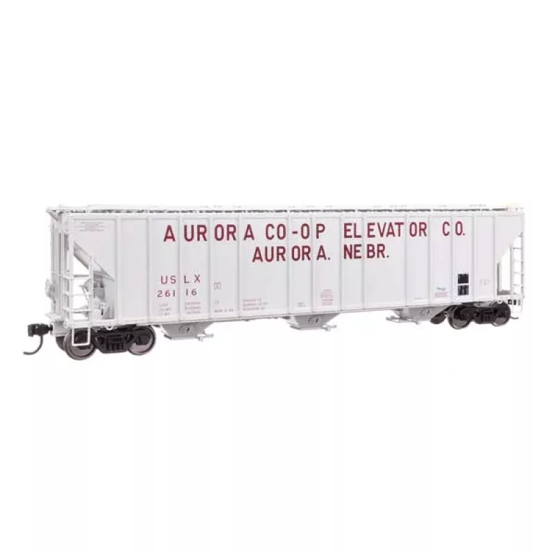 Walthers Proto 920-106178 HO, 55' Evans 4780 Covered Hopper, Aurora CO-OP Elevator Co. USLX 26116, Aurora, Nebraska