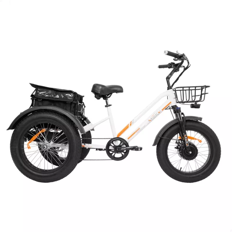 ZEUS 3 Wheel Fat Tire Electric Trike by DW Meigi White