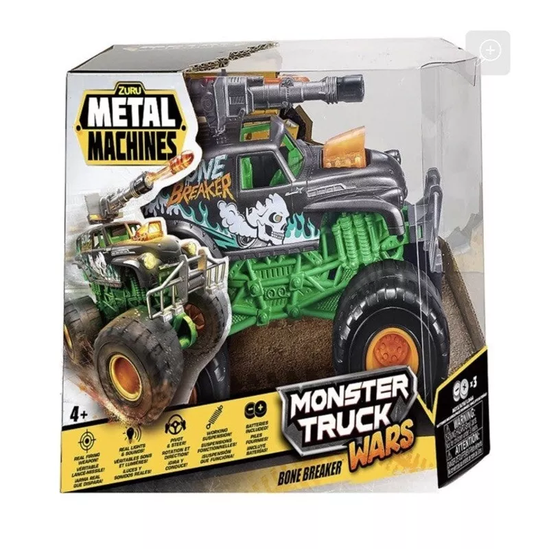 Zuru Metal Machines T-Rex Monster Truck with Lights, Sounds, and Firing Weapon