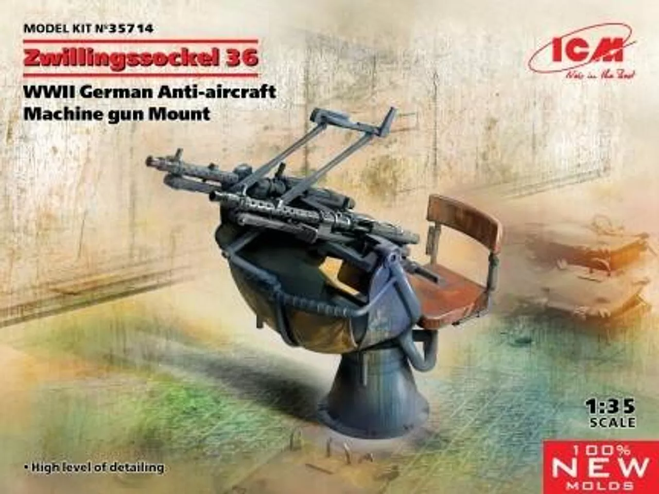 Zwillingssockel 36 Anti-Aircraft Gun Mount